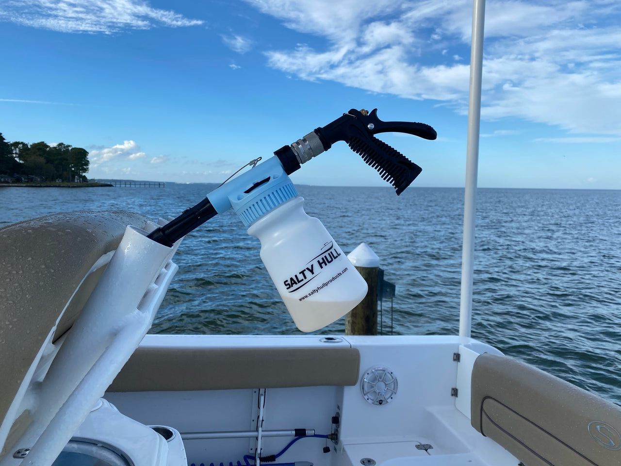 Salty Hull Boat Foam Gun: Tournament Series Stainless Steel